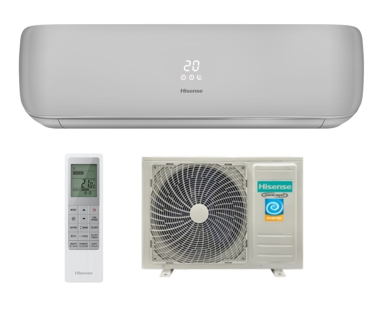 Сплит-система Hisense Crystal Super DC Inverter AS-10UW4RVETG01(S) wi-fi